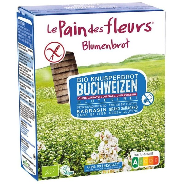 Blumenbrot Knusperbrot Buchweizen ohne Zusatz Salz und Zucker - Bio