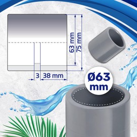 Pipe Coupler PVC U Ø 63 mm Used for Joining Two Pipes with Glue - Warranty 10 Years – MONTERAL