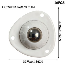 GWAWG Appliance Rollers,16 PCS Mini Castors,Appliance Wheels, Stick on Wheels,for Kitchen Appliances, Furniture, Noise-Free Smooth Roller, Easy Install, No Residue