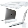 DuraClear Acrylic Laptop Stand for Desk - Ergonomic 2.5" Elevation
