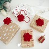 AIMUDI Red Velvet Wired Ribbon Star Gift Bows 4.5'' Christmas