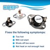 HQRP 2-Pack Dryer Thermostat & Thermal Fuse Kit compatible with