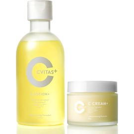 【化粧水 クリーム セット】CVITASプラス ビタミンC アゼライン酸 レチノール 化粧水 クリーム C LOTION + 300ml C CREAM + 80g 約2ヶ月分 保湿 ハリ うるおい 毛穴ケア 柑橘 香り シービタス CVITAS +