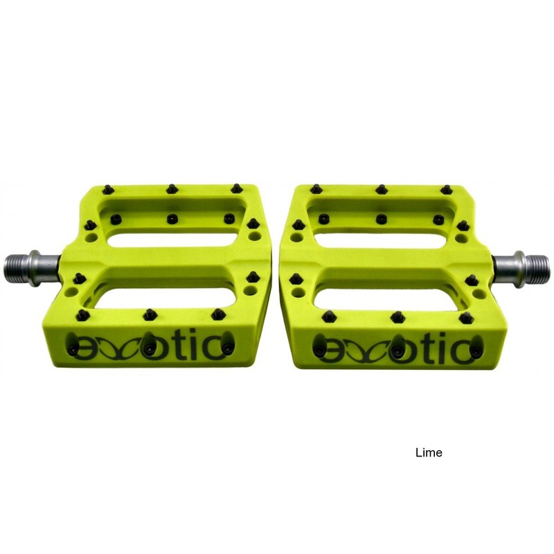eXotic Thermoplastic Flat BMX MTB Pedals, 6 Colours 350 g/pair