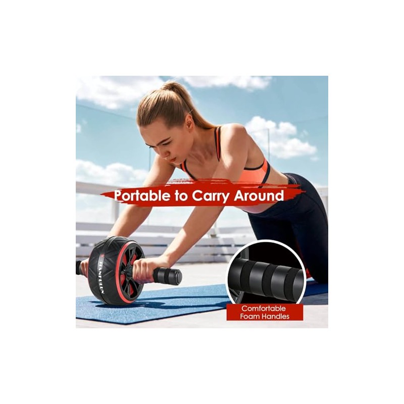 Rodillo de Abdominales Conjunto de 7 Piezas,Ab Roller Wheel Exercise
