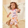 babee Reshinee Bamboo Viscose Toddler Girls Kids Short Sleeve Pajamas