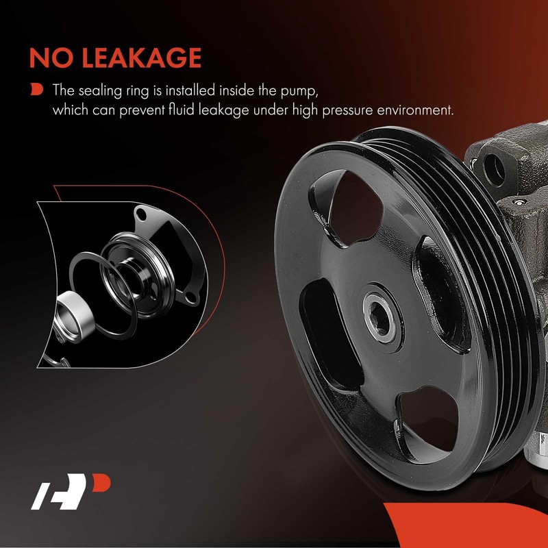 A-Premium Power Steering Pump, with Pulley, Compatible with Toyota Tacoma