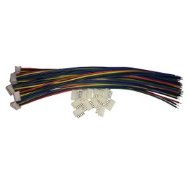 LATTECH 12 Sets JST ZH 1.5MM 5 Pin Female Single Connector with Flat Wires 150MM 1007 28AWG