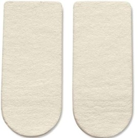 Hapad ¾ Length Heel Wedges – 3" x 9/16" Wool Felt Orthotic Inserts – Pair – Product Code HWL