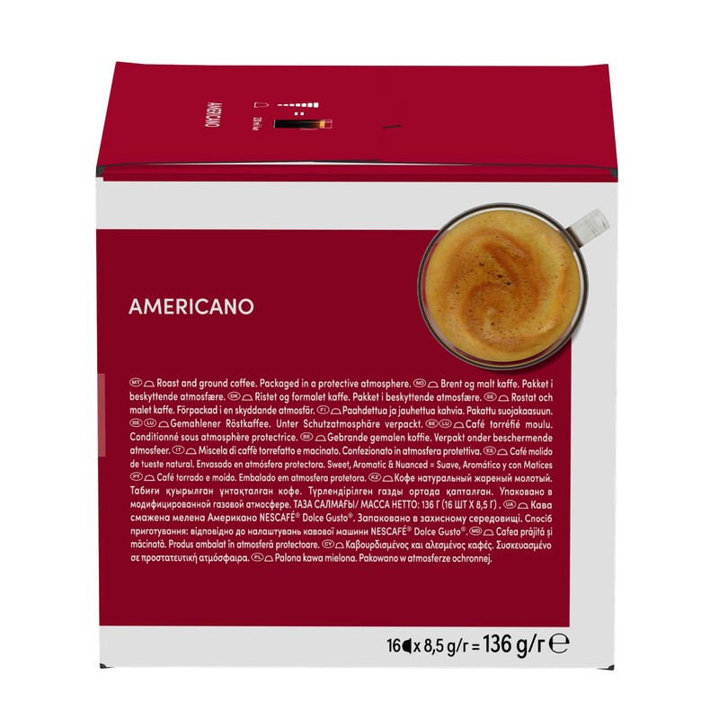 2 X Nescafé Dolce Gusto Caffè Americano 16 Capsules (Pack