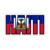Haiti Flag Country Name Vinyl Sticker - Car Phone - 3"