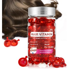 Hair Treatment Seru, Oil para el Cuidado del Cabello,Mejorar el Cabello Seco y Encrespado, que contiene extractos de plantas, Vitaminas A C E Pro Vitamina B5 - B (Rojo, Jazmín)