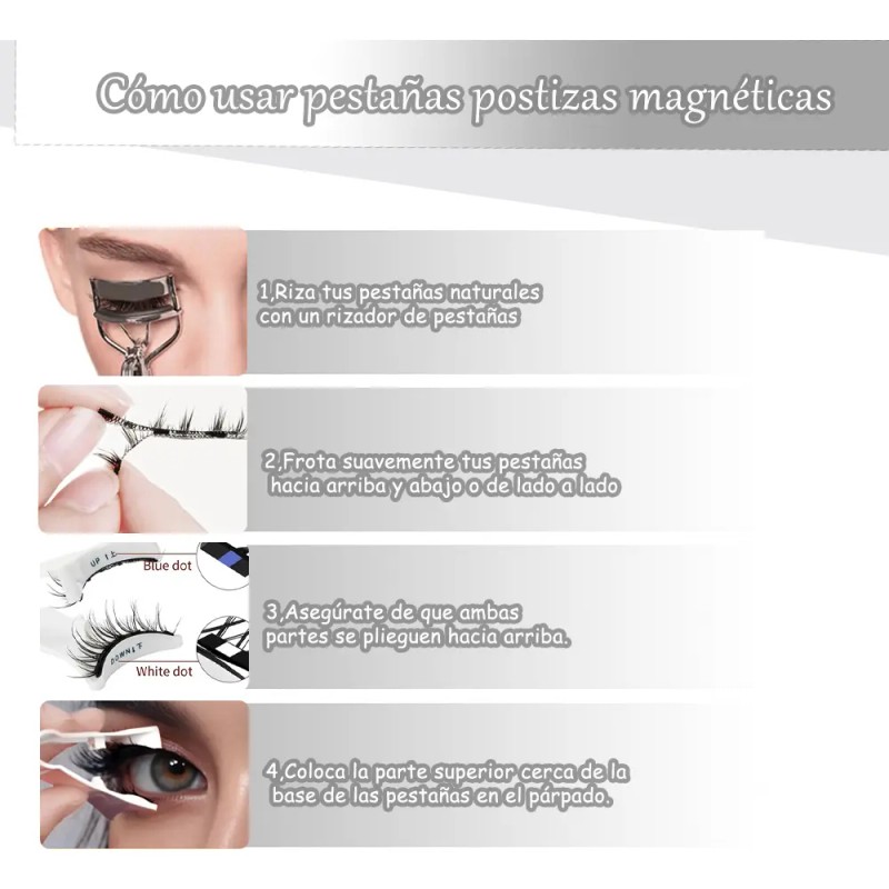 2 Pairs Of Magnetic False Eyelashes With Clips07 07
