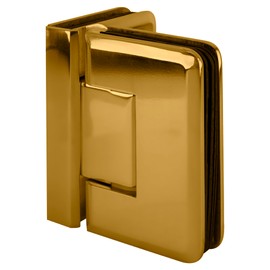 Brixwell H-P90GTG-PB Premier Series Glass to Glass Mount Shower Door Hinge – 90 Degree, Polished Brass Finish, Durable and Elegant Design