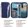 Zoppen RFID Travel Wallet & Documents Organizer Zipper Case -