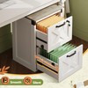 DEVAISE 2 Drawer File Cabinet with Lock, Wood Farmhouse Filing