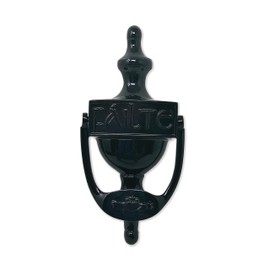 Exclusively Irish Claddagh Door Knocker for Front Door Celtic Brass Knocker Gift for Home 8'' (Black Brass)