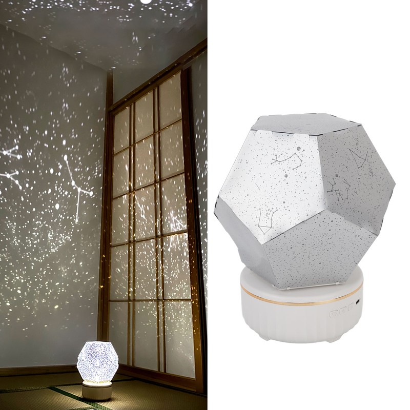 LED Projector Lamp 3 Color Multifunctional Dimmable Rotatable Rechargeable LED