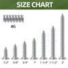 100 PCS #6 x 1 White Head Sheet Metal Screws,