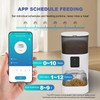 2.4G WiFi Automatic Cat Feeder, 4L Food Dispenser with 10s
