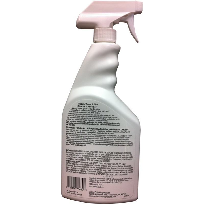 Custom Building Products TileLab Grout & Tile Cleaner and Resealer,