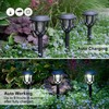 EXCMARK 10 Pack Solar Lights Outdoor Decorative, Solar Pathway Lights