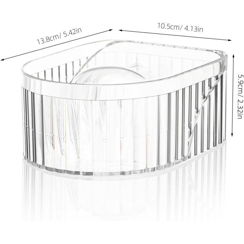 Cuenco de Manicura Transparente Recipiente para Remojar las Uñas para