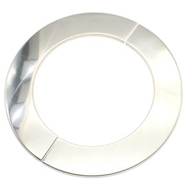 LBTODH 4 Pcs 4.0 Inch Wall Split Flange Stainless Steel Round Escutcheon Plate Wall-Mounted Self-Adhesive Water Pipe Cover for Water Pipe Faucet Decoration Accessories