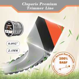 Cluparis 3-Pound Heavy Duty Sawtooth Trimmer Line .095-inch, 0.095" Sawtooth Weed Eater String Fits Medium & Heavy Grass & Weeds, 095 Trimmer String for Universal Weedeater Line of Premium Nylon