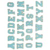 26 Pcs Iron On Letters A to Z Blue Letters