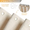 BTTN Fabric Shower Curtain, Linen Textured Heavy Duty Polyester Cloth