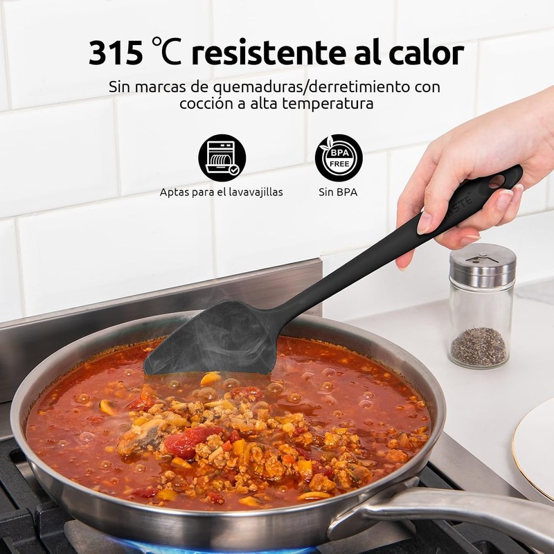 U-Taste Juego de Espátula de Silicona Resistente al Calor de