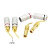 CERRXIAN Curved Surface, Solid Copper, Solder-free, Screw-On, 2mm Pin Audio
