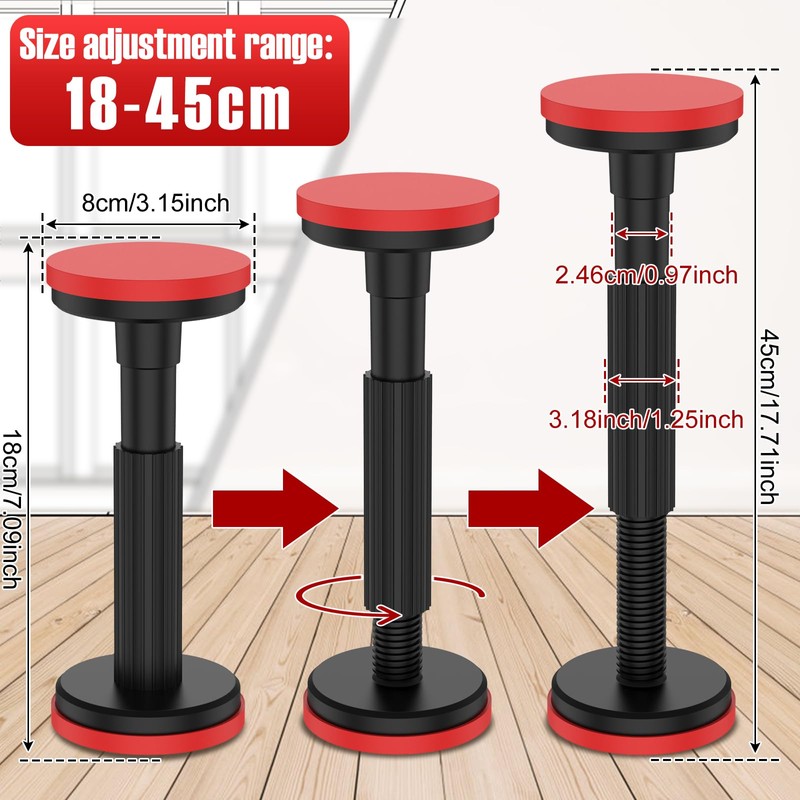 NIHUIFDPY 2Pcs Telescopic Support Rod 18-45cm Adjustable 3rd Hand Support