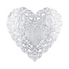 Hygloss Products Heart Doilies - 6 Inch Silver Foil Doily