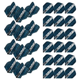 WINMAU Mega Standard Logo Black & Blue Dart Flights - 10 sets per pack (30 dart flights in total)