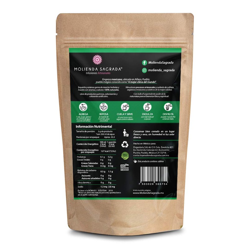 Molienda Sagrada Molienda Sagrada, Té Verde Oolong En Hoja Enetra