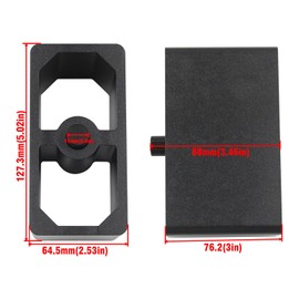 LVOUP 3 Inch Universal Billet Aluminum Leaf Spring Lowering Block Kit for Ride Height Adjustment 2 Pack Black