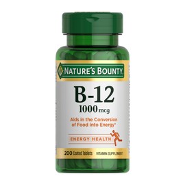 Nature's Bounty Vitamin B12 1000 mcg Supplements, Supports Energy Metabolism, 200 Ct