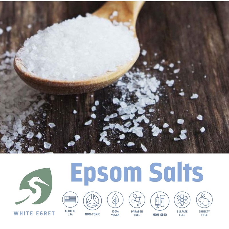WHITE EGRET Epsom Salt, Eucalyptus, 2.5 Pound
