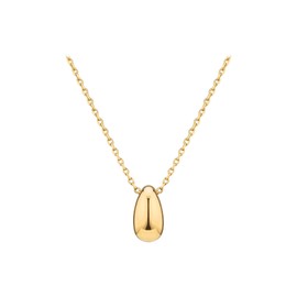 Gold&Deer 14KGP Curve Volume Water Drop Necklace Yellow Gold / 골드앤디어 14KGP 커브 볼륨 물방울 목걸이 옐로우골드