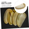 WOONEKY Natural Horn Fine Tooth Hair Comb with Static Massage