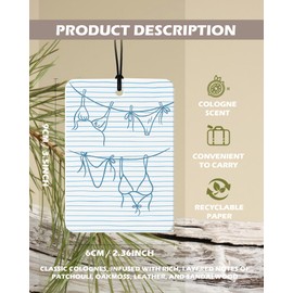 EKGJW Preppy Beach Cologne Car Air Freshener 4 Pcs, Blue Coquette Bow Coastal Seashell Hanging Air Freshener for Cars Bathroom Dorm Books Decor, Cute Blue Accessories Gifts for Women Girls