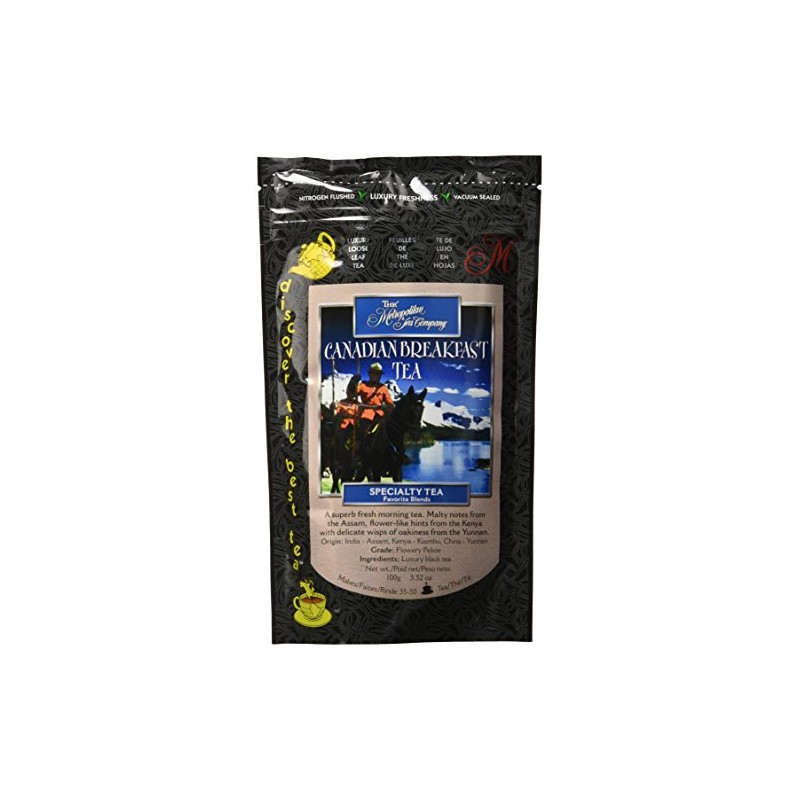 Metropolitan Tea Discovery Loose Tea Pack, Canadian Breakfast Specialty, 100gm