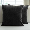 Encasa Chenille Cushion Covers Set of 2 | Black -