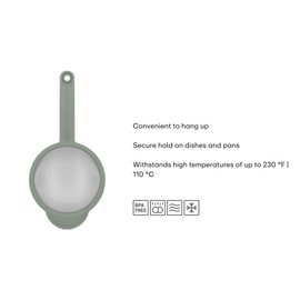 Mepal - Chef it Sieve - Convenient to Hang - Fits in Mepal Mixing Bowls - Heat Resistant up to 110°C and Good Grip on Pots and Pans - Kitchen Strainer - 16.7 cm - Navy