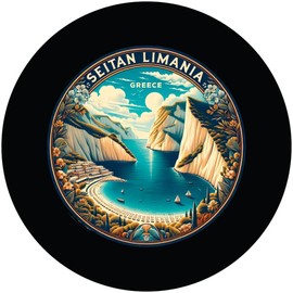Seitan Limania Greece Souvenir-Home Decoration Coaster Paper 4 Pack