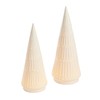 Lights4fun Set of 2 Indoor White Ceramic Light Up LED