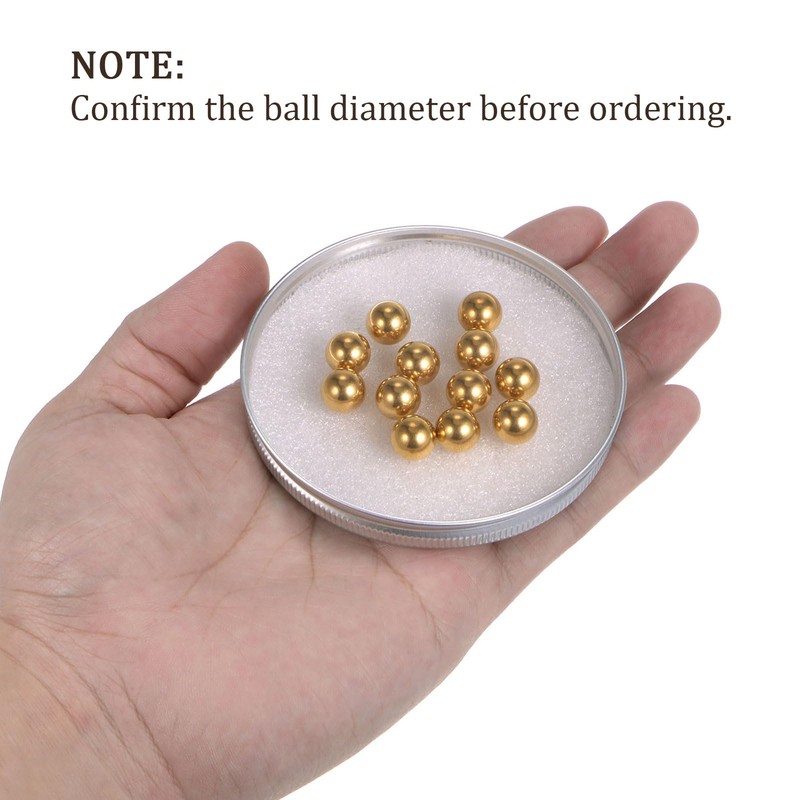 Kozelo 10pcs Brass Precision Ball [10mm] Round Ball for Bearing,