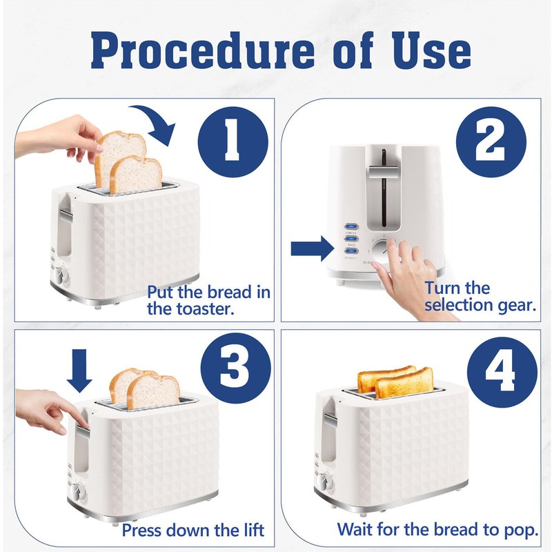 Seydere Toaster 2 Slices, Toasters Wide Slot, Bread Toaster with